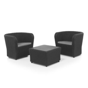 Conjunto muebles de jardin turia tete a tete grafito