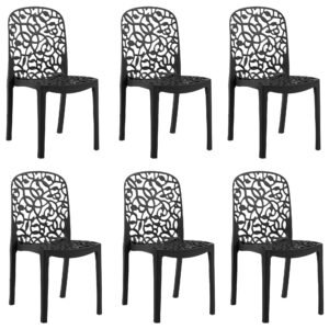 Set 6 sillas flora antracita