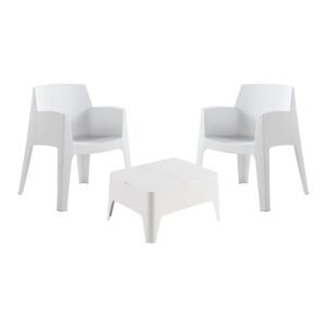 Shaf Costa - Set de muebles de exterior 2 plazas color blanco