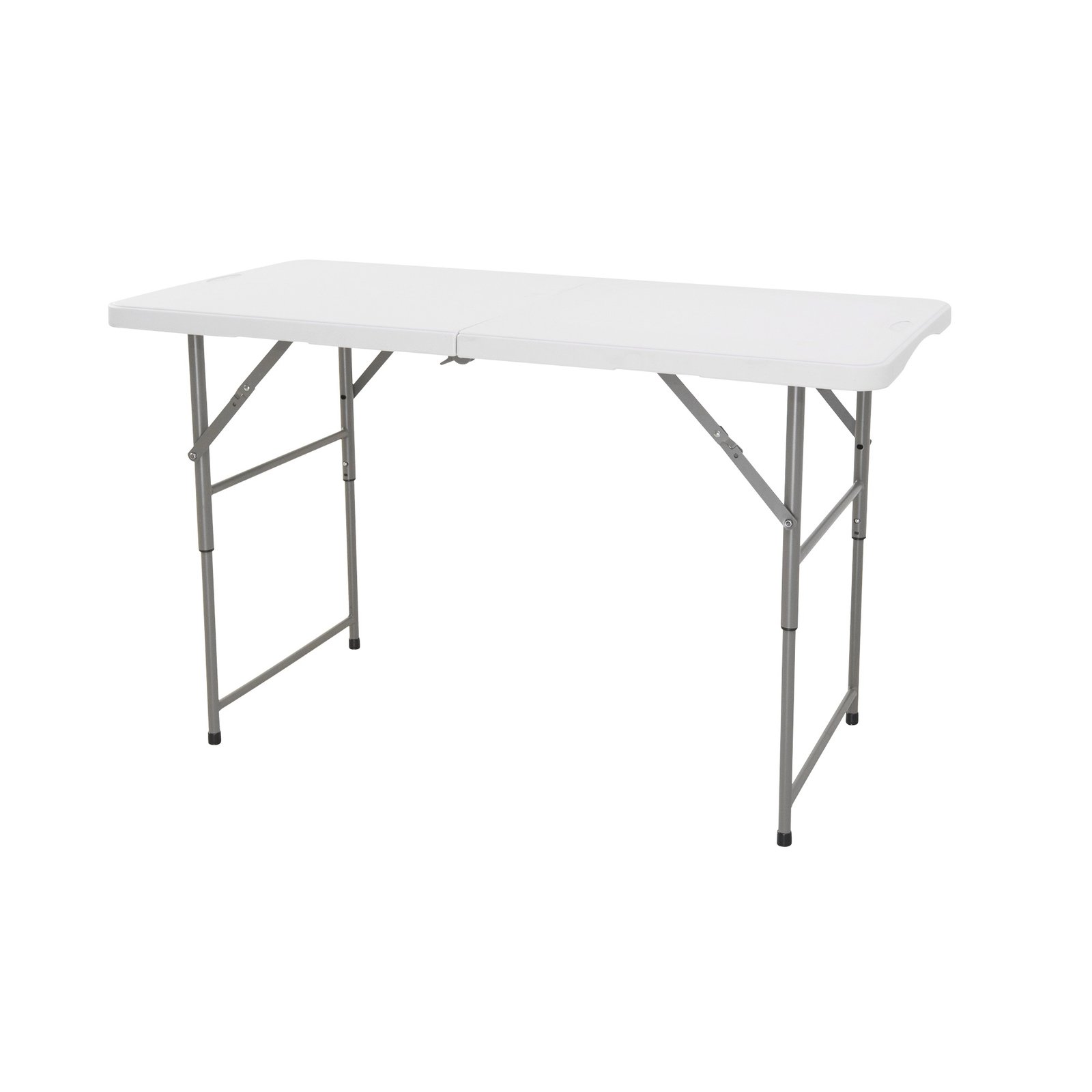 Mesa Plegable Multifuncional de Altura regulable 122 x 60 x 50-74cm, sobre plegable y con asa para su desplazamiento