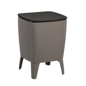 WELL HOME - Mesa auxiliar para exterior con enfriador de bebidas