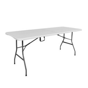 WELL HOME - Mesa pleglable multifuncional   180 x 70 x 74 cm con cierre de plastico