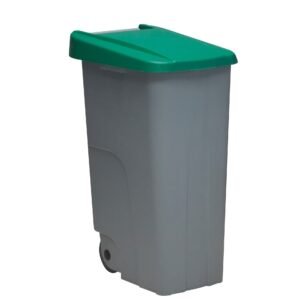 Well Home Contenedor Reciclo 85 Litros Cerrado, Verde, 76X57X42 Cm
