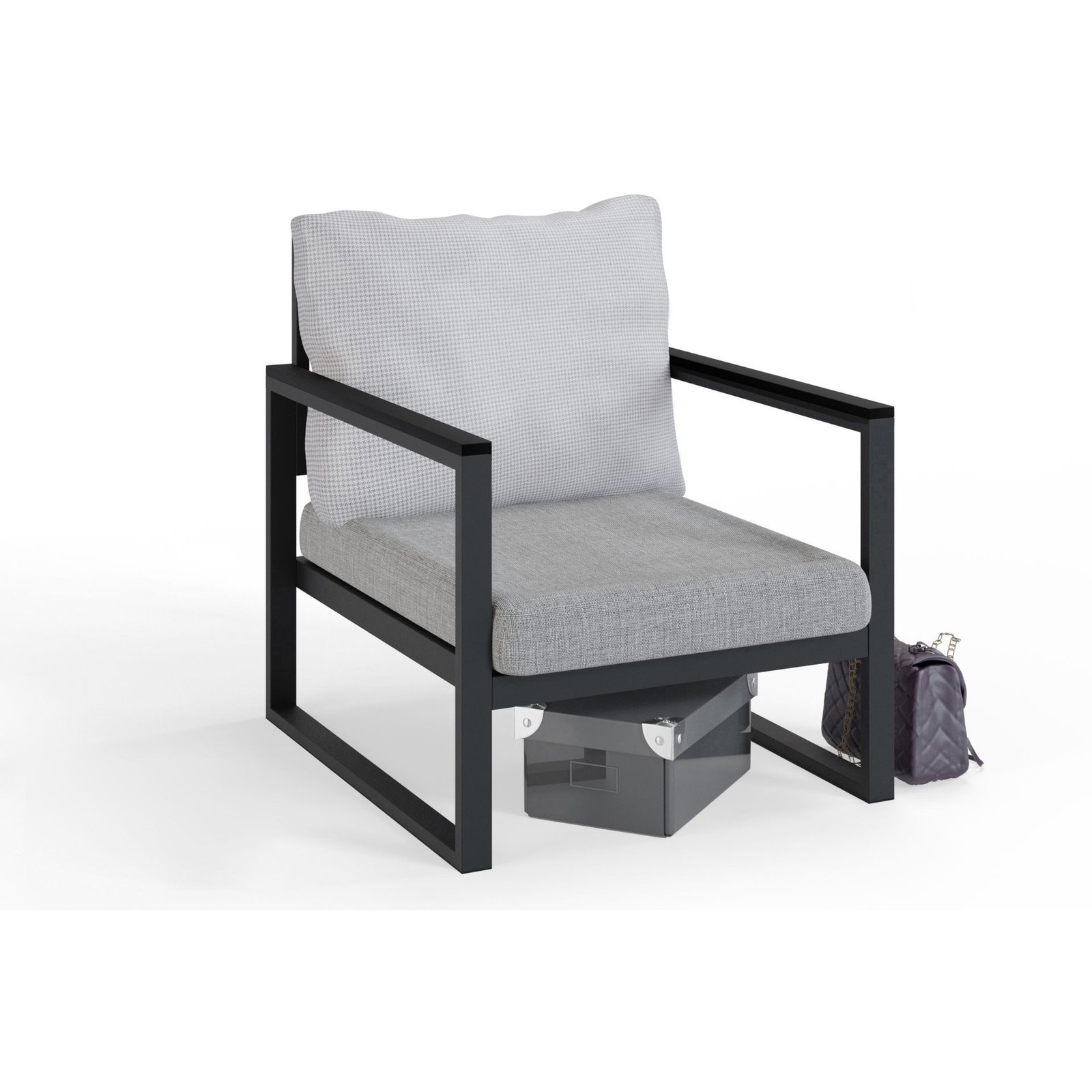 Sillon de jardin Antracita-Gris