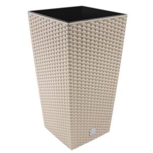 Prosperplast - Maceta Rato de 26,6 litros con inserto 26,5 x 26,5 x 50 cm en color mocca